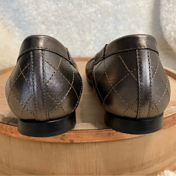 AGL Monika Cap Toe Ballet Flats Copper & Patent Leather Buckle Accent Sz 38/Us 8 - Picture 5 of 13